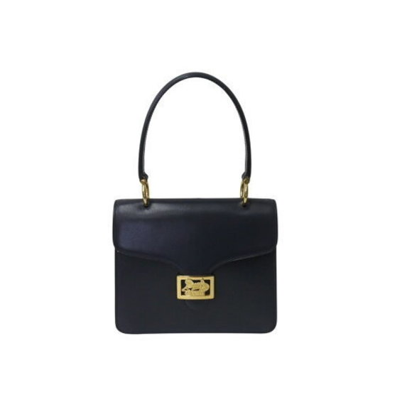 Celine Sulky Handbag Tote Bag Black Leather Carriage - Picture 1 of 8